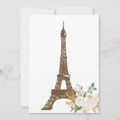 Französische Rose Eiffelturm Hochzeit rettet das D Save The Date (Rückseite)