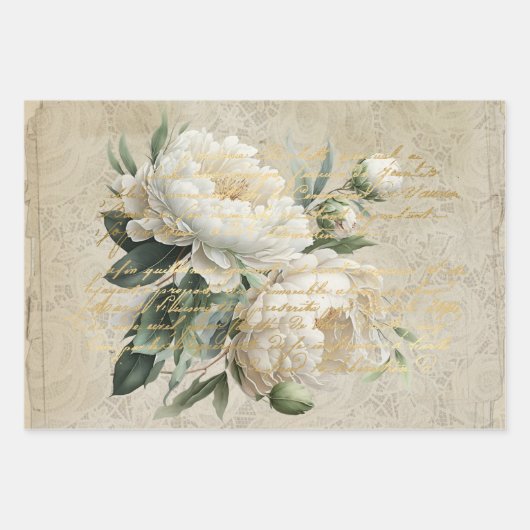 Französische Rose für Billardkunst Geschenkpapier Set (Vorderseite 3)