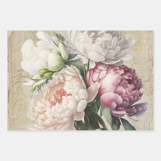 Französische Rose für Billardkunst Geschenkpapier Set (Vorderseite)