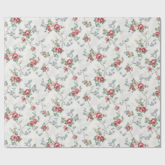 Französische Rose Geschenkpapier (Flach)