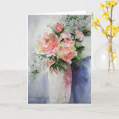 Französische Rose - Kunsthandwerkskarte Karte (Gelbe Blume)