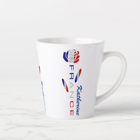 Französische Rose Personalisiert klein Milchtasse (Rechts)