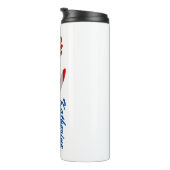 Französische Rose Personalisiert Thermosbecher (Nach rechts gedreht)