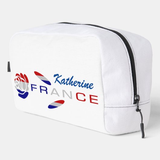 Französische Rose Personalisiert Waschbeutel (Rechte Ecke)