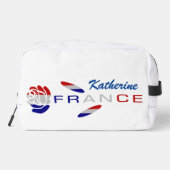 Französische Rose Personalisiert Waschbeutel (Rückseite)