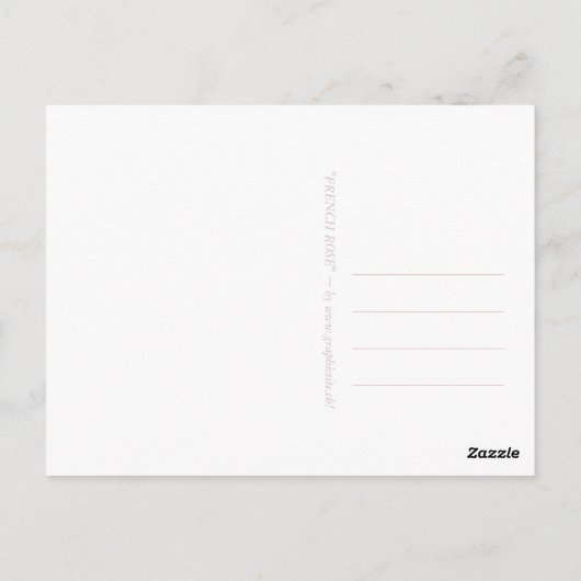 Französische Rose - Postkarte (Rückseite)