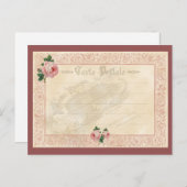 Französische Rose - Postkarte (Vorne/Hinten)