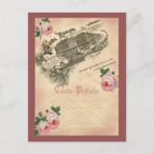 Französische Rose - Postkarte (Vorderseite)