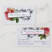 Französische Rosen-Geschäfts-Karten Visitenkarte (Vorne/Hinten)