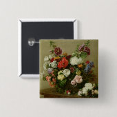 Französische Rosen und Pfingstrosen, 1881 Button (Vorne & Hinten)