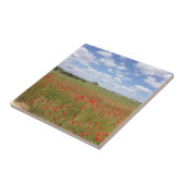 Französische Rote Pflaumen und Blauer Himmel Fliese (Seite)