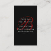 Französische Rotharbe Retro-Botanische Rote Kirsch Visitenkarte (Rückseite)