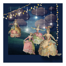 Französische Royals tanzen unter den bunten Lichte