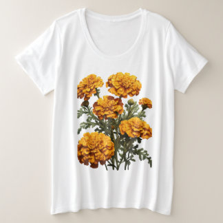Französische Samtblumen Tagetes-patula Ausgebreite Große Größe T-Shirt