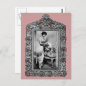 französische Schauspielerin Postkarte (Vorne/Hinten)