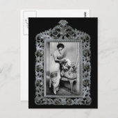 französische Schauspielerin Postkarte (Vorne/Hinten)