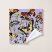 Französische Schmetterlinge Badhandtuch Set (Waschlappen)