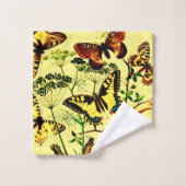 Französische Schmetterlinge Badhandtuch Set (Waschlappen)