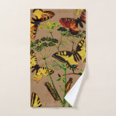 Französische Schmetterlinge Badhandtuch Set (Handtuch)