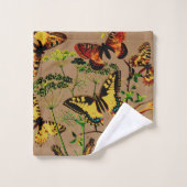 Französische Schmetterlinge Badhandtuch Set (Waschlappen)