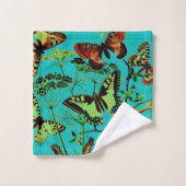 Französische Schmetterlinge Badhandtuch Set (Waschlappen)