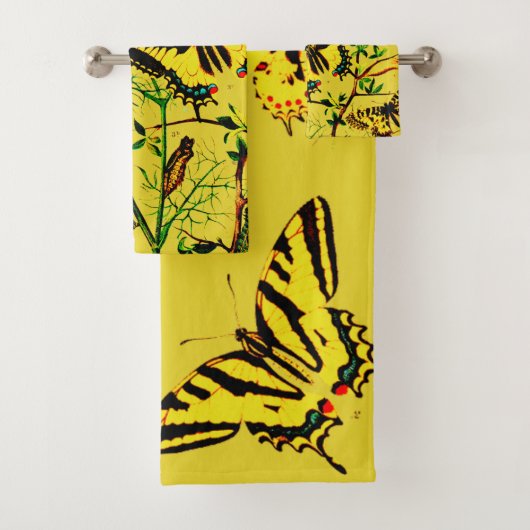 Französische Schmetterlinge Badhandtuch Set (Insitu)