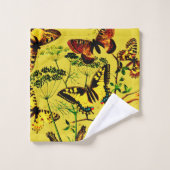 Französische Schmetterlinge Badhandtuch Set (Waschlappen)