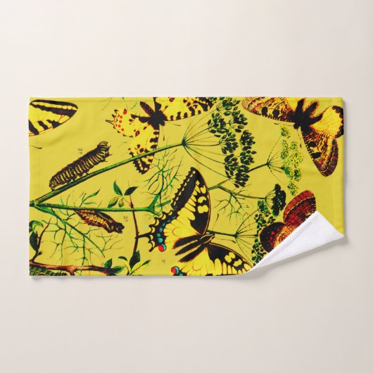 Französische Schmetterlinge Badhandtuch Set (Handtuch)