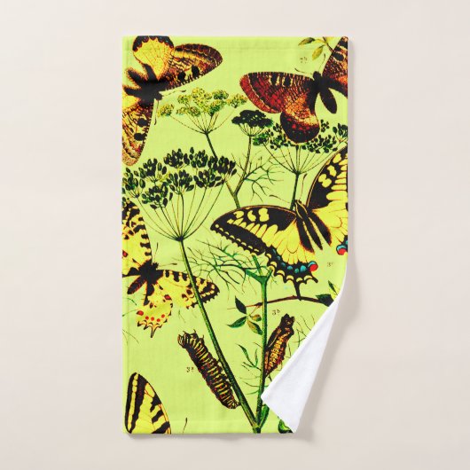 Französische Schmetterlinge Badhandtuch Set (Handtuch)