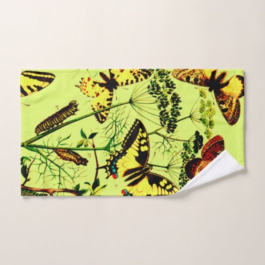 Französische Schmetterlinge Badhandtuch Set (Handtuch)