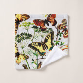 Französische Schmetterlinge Badhandtuch Set (Waschlappen)