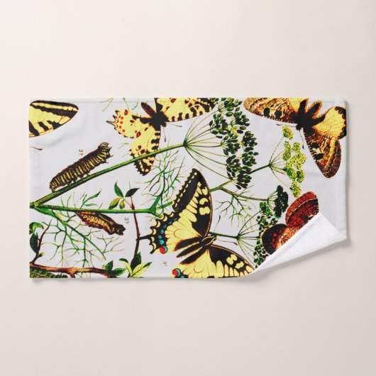 Französische Schmetterlinge Badhandtuch Set (Handtuch)