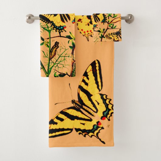 Französische Schmetterlinge Badhandtuch Set (Insitu)