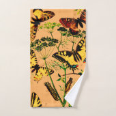 Französische Schmetterlinge Badhandtuch Set (Handtuch)