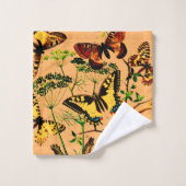 Französische Schmetterlinge Badhandtuch Set (Waschlappen)