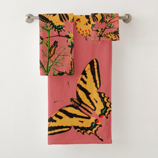 Französische Schmetterlinge Badhandtuch Set (Insitu)