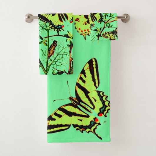 Französische Schmetterlinge Badhandtuch Set (Insitu)