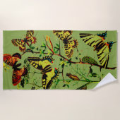 Französische Schmetterlinge Strandtuch (Vorderseite)