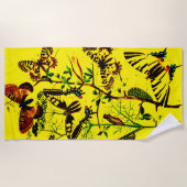 Französische Schmetterlinge Strandtuch (Vorderseite)