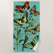 Französische Schmetterlinge Strandtuch (Vorderseite)