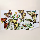 Französische Schmetterlinge Strandtuch (Vorderseite)