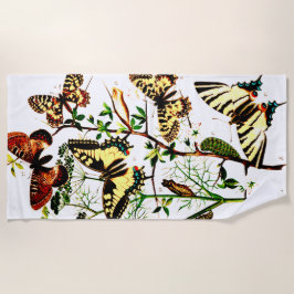 Französische Schmetterlinge Strandtuch