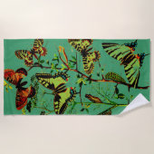 Französische Schmetterlinge Strandtuch (Vorderseite)