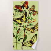 Französische Schmetterlinge Strandtuch (Vorderseite)
