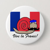 Französische Schnecke am Bastille Day Button (Vorderseite)