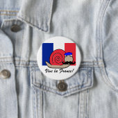 Französische Schnecke am Bastille Day Button (Beispiel)