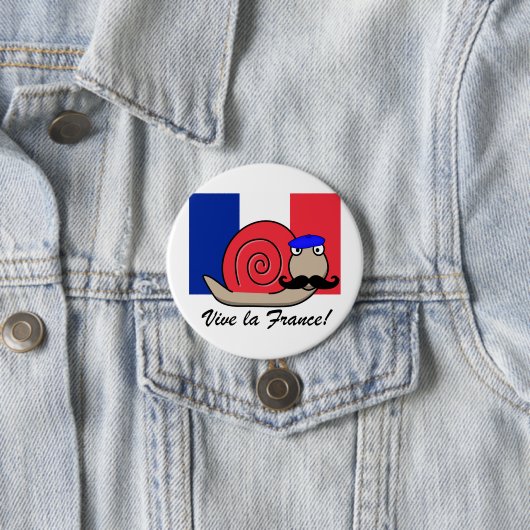 Französische Schnecke am Bastille Day Button (Beispiel)