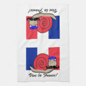 Französische Schnecke am Bastille Day Küchentuch (Vertikal)