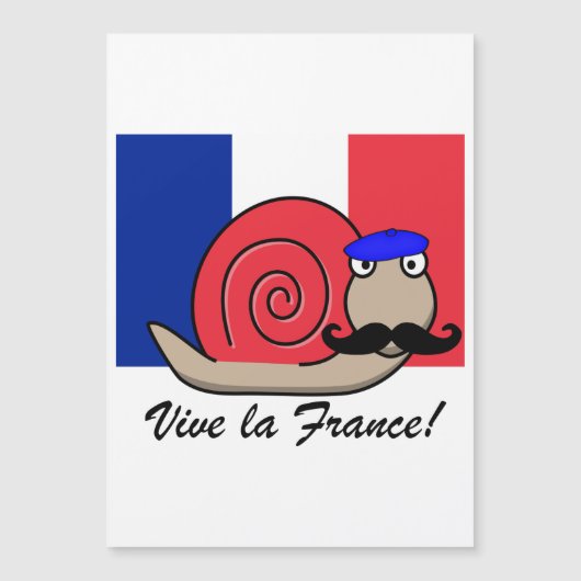 Französische Schnecke am Bastille Day Magnetkarte (Vorderseite)