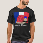 Französische Schnecke am Bastille Day T-Shirt (Vorderseite)